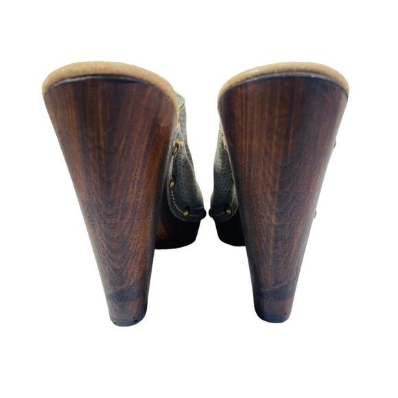 Sbicca Vintage Collection Lettie Platform Wood Clog Heel Women size 39 US 8.5 - Picture 6 of 8